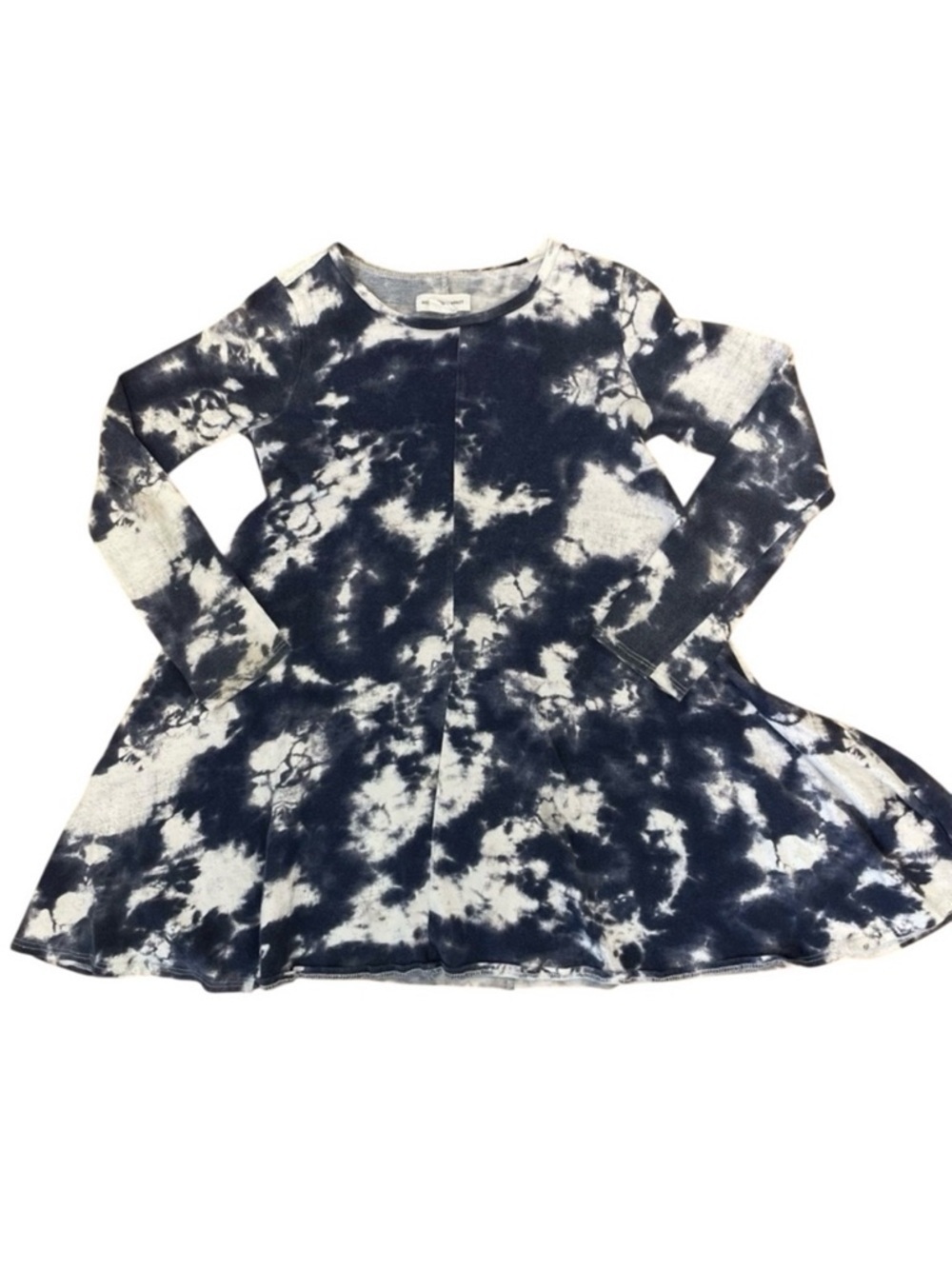 4/$25 Melrose and Market Tie Dye Dress Long Sleeve Girls Size Large Navy White